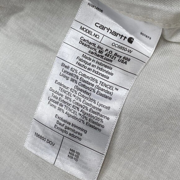 Carhartt Women's Relaxed Fit Canvas Jacket Dusty Olive Size M - Picture 9 of 9